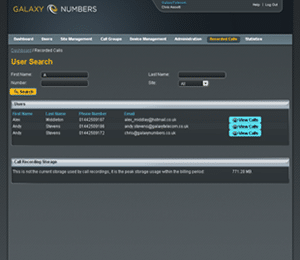 Call Recording Interface